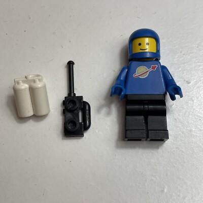 Lego Spaceman MINIFIGURE BLUE Black Original VINTAGE LEGO CLASSIC SPACE Lot