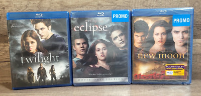 The Twilight Saga Lot Of 3 Blu Ray- Twilight, Eclipse (New), New Moon (New)
