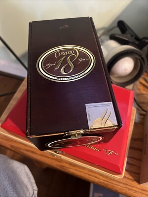 Cusano Aged 18 Years Double Connecticut Robusto 5x50 - Cigar Box - EMPTY