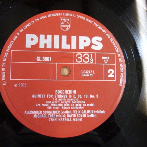 LP vinyl record BOCHERINI guitar quintet 2 in C. E Op 13/5 Alexander Schneider - Imagen 4 de 4