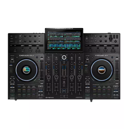 Denon DJ PRIME 4+ Professional 4-Deck Standalone Controller, Media Player, Mixer