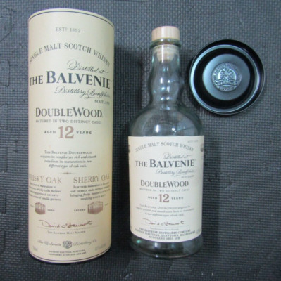 1 EMPTY THE BALVENIE DOUBLEWOOD SINGLE MALT SCOTCH BOTTLE 750 ML W/CORK