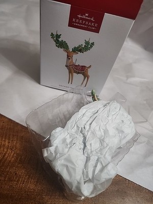 2025 HALLMARK KEEPSAKE Member Exclusive Ornament Decked-Out Deer NIB 