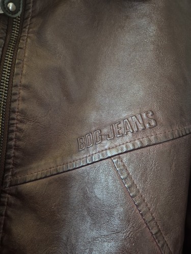 BDG Urban Outfitters Fran Faux Leather Bomber Jacket, Brown, Large Bnwt - Picture 3 of 8