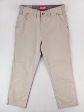 Coleman Pants Mens 32x30 Oat Stretch Canvas Utility Workwear Tear Resistant NWT