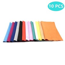 10Pcs Microfiber Cleaning Cloth Guitar Musical Instrument Maintenance Polishing