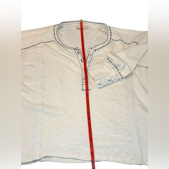NWOT Free People We The Free Taylor Henley Tunic Top | Vintage White | Sz Large