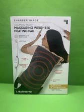 Sharper Image Calming Heat Massaging Weighted Heating Pad (Open Box)