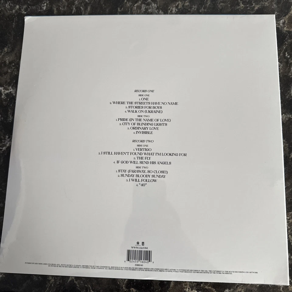 U2 Songs Of Surrender SiriusXM Translucent sea Glass Blue Vinyl 180g 2LP Foto 3 de 4