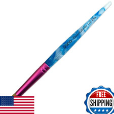 PANA Pure Kolinsky Acrylic Nail Brush Round Pink Ferrule White Swirl Size 14