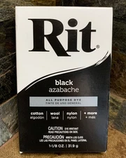 RIT Powder Black All-Purpose Fabric Dye Synthetic Fiber Dye 1 1/8 oz / 31.9g