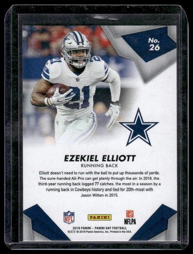 Panini Day #26 2019 Ezekiel Elliott Cracked Ice #/25 - Imagen 2 de 2