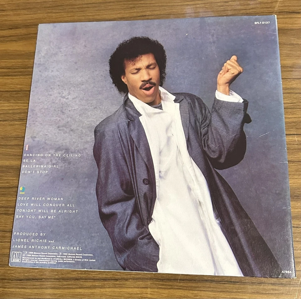 LIONEL RICHIE- DANCING ON THE CEILING 1986 MOTOWN Records Gatefold Vintage Vinyl - Image 2 of 4