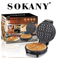 Waffle Maker with Non-Stick Plate and Overheating Protection
