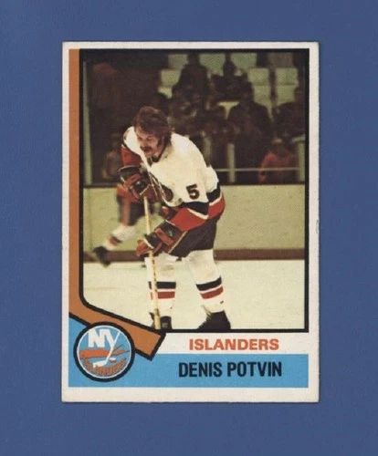 1974-75 opc DENIS POTVIN (rc) #195 EX+/EXMT New York Islanders HOF *ROOKIE*