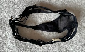 Bordelle multi strap thong, black, size S