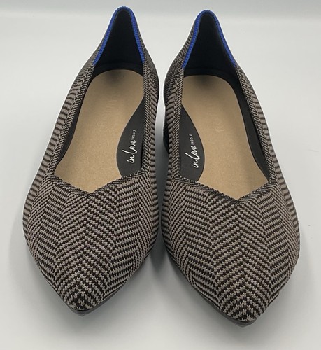 Rothy’s The High Point Shoes Womens 7 Sparrow Herringbone Heels - Picture 2 of 9
