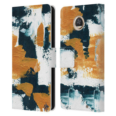 OFFICIAL HALEY BUSH PATTERN PAINTING LEATHER BOOK CASE FOR MOTOROLA PHONES