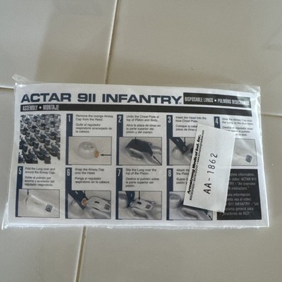 Actar 911 Infant Lungs Pack of 100 New Sealed - Free Shipping to USA