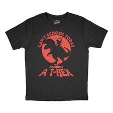 Youth Funny T Shirts Cant School Today Im Taming A T Rex Sarcastic Dino Tee For