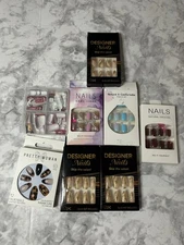 Press On Nails 8 Boxes.. 24 Pcs Each.. Different Designs.. NIB..