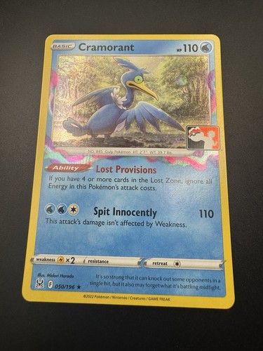 Pokemon TCG Cramorant 050/196 Cosmic Holo Prize Pack Serie 3 Francobolli Promo Pulito - Foto 4 di 4