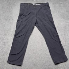 Wrangler ATG All Terrain Gear Pants Mens 38x30 Gray Straight Leg Cotton Stretch