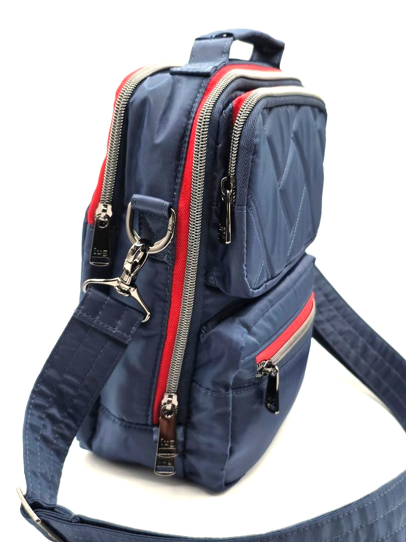 Lug Wrangler Navy & Red Top Handle Crossbody Bag thumbnail 3