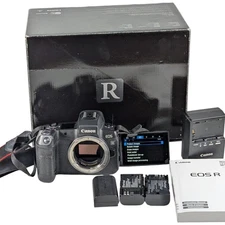 Canon EOS R 30.3 MP Mirrorless Camera Body • Box + 3 Batteries + Charger 🔋🔌