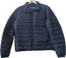 Prada Quilted Nylon Puffer Jacket Black Technical Down Coat Logo Badge Size s