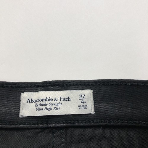 Abercrombie & Fitch The Ankle Straight Ultra High Rise 27 (Fit 26W 27L) Coated - Picture 9 of 10