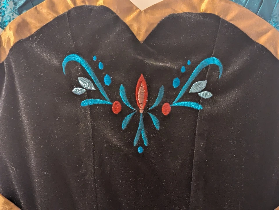 Disney Persiguiendo Luciérnagas Frozen Anna Coronación Vestido Talla M 7-8 Disfraz Princesa Foto 3 de 4