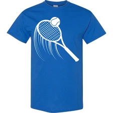 Inktastic Swinging Tennis Racket T-Shirt Sports Ball Match Play Player Favorite