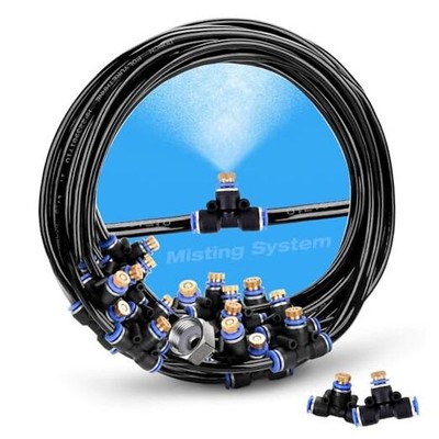  Misters for Outside Patio 26FT(8M), Greenhouse Misting System,Patio Mister, 