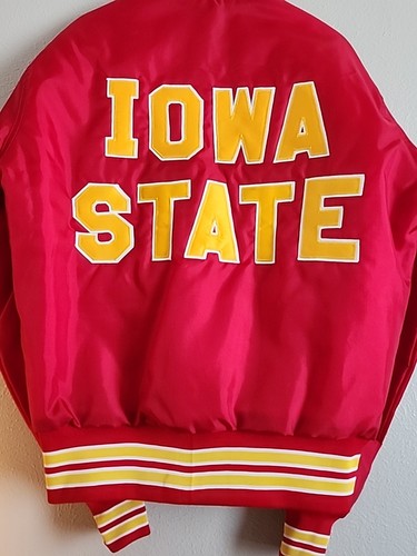 Vintage Iowa State Cyclones West Wind Bomber Style Nylon Jacket Small Red GOLD - Bild 11 von 12