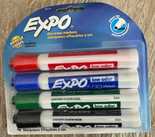 Expo Tank Dry Erase Marker, Chisel Tip, Assorted Colors, 4/Pack 80174 