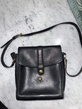 Vintage COACH #9890 "Scout Bag " Made in USA Black Leather Crossbody
