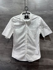 Dolce & Gabbana Men's White Short Sleeve Dress Shirt Cotton Size S