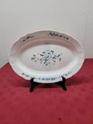 Vintage Arcopal Veronica Serving Platter 13" 1970s Forget-Me-Nots  France EUC