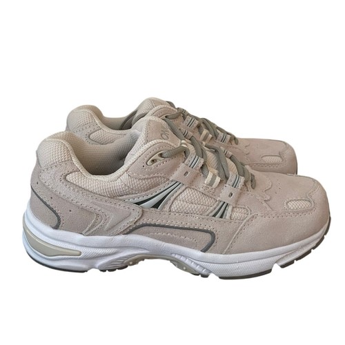 Newt Vionic 23Walk Damengröße 7,5 Weite elfenbeinfarbene Wildleder-Sneaker