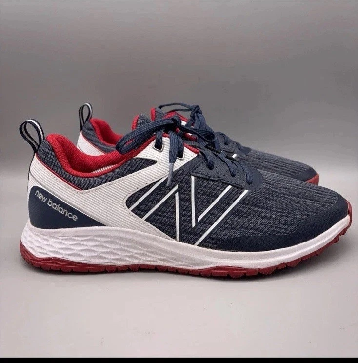 Size 11.5 New Balance Men's Fresh Foam Contend Golf Shoes Red Blue NBG4006NR