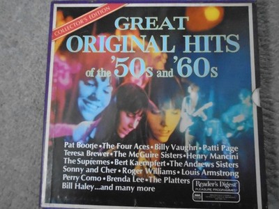 READER'S DIGEST ''GREAT ORIGINAL HITS of the 50s and 60s'' BOX SET 9 LP NICE VINYL