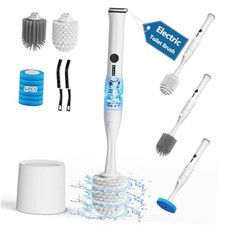 Electric Toilet Brush and Holder Set, 2025 New Toilet Bowl Scrubber Kit White2