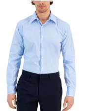 Club Room Mens Slim Fit Collar Dress Shirt