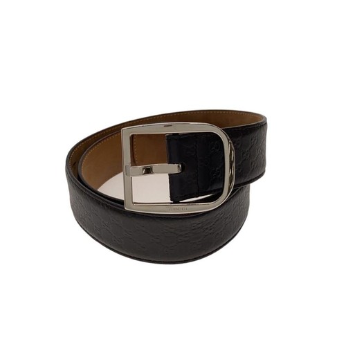 Used GUCCI◆Belt/Leather/BRW/Plain/Men's/449716//