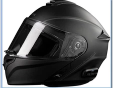 Sena Outrush R Solid Bluetooth Motorcycle Helmet – Medium (Matte Black)