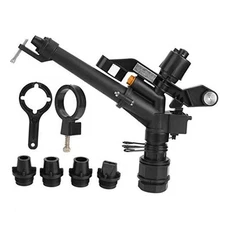 Garden Sprinkler, 360 Degree Rotating Adjustable Impact Sprinkler with Nozzle 