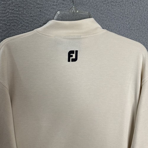 Footjoy Pullover Rollkragen Herren M Beige Mock Golf Langarm Stretch Freizeit - Bild 7 von 11