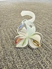 Vintage Hand Blown Murano Art Glass Flower with Spiral Stem   |10