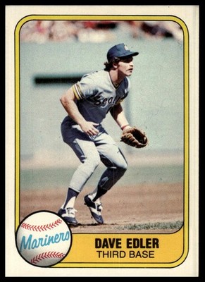 1981 Fleer #610 Dave Edler NRMT+